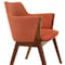 Armen Living Arcadia and Renzo 48" Round Orange and Walnut Wood 5 Piece Dining Set SETARDI5REWAOR48 - alternate 5